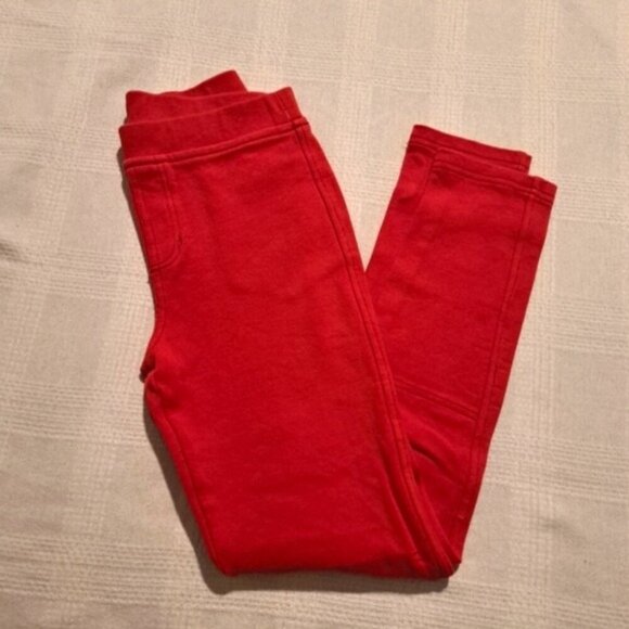 Tea Collection girls size 10 orange pull on pants, 2 back pockets EUC - Picture 1 of 6